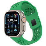 Cinturino per orologio in silicone con design angolato, fori a rete e fibbia inversa., For Apple Watch 42mm / 41mm / 40mm / 38mm