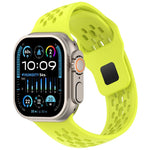 Cinturino per orologio in silicone con design angolato, fori a rete e fibbia inversa., For Apple Watch 42mm / 41mm / 40mm / 38mm