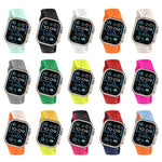 Cinturino per orologio in silicone con design angolato, fori a rete e fibbia inversa., For Apple Watch 42mm / 41mm / 40mm / 38mm