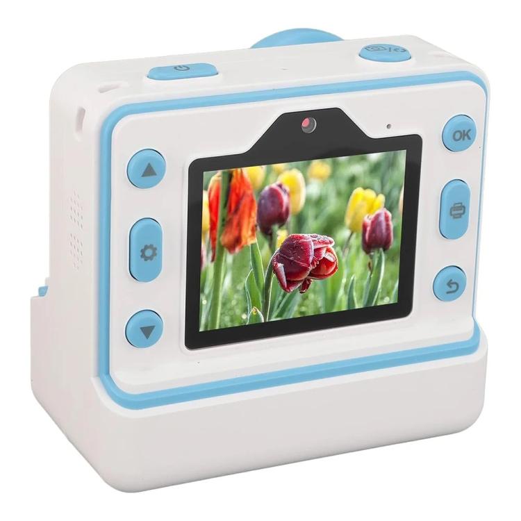 Kids Instant Print Camera, 1080P 48MP 2.4 inch Screen 16X Zoom Children Camera, Thermal Printer Portable Travel Selfie Camera Toy