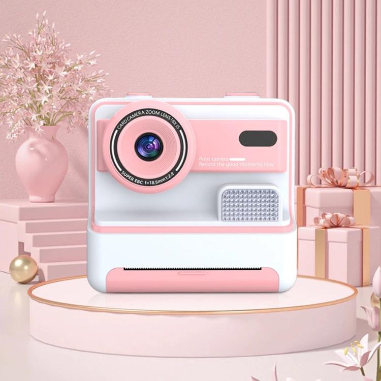 Kids Instant Print Camera, 1080P 48MP 2.4 inch Screen 16X Zoom Children Camera, Thermal Printer Portable Travel Selfie Camera Toy