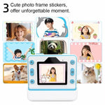 Kids Instant Print Camera, 1080P 48MP 2.4 inch Screen 16X Zoom Children Camera, Thermal Printer Portable Travel Selfie Camera Toy