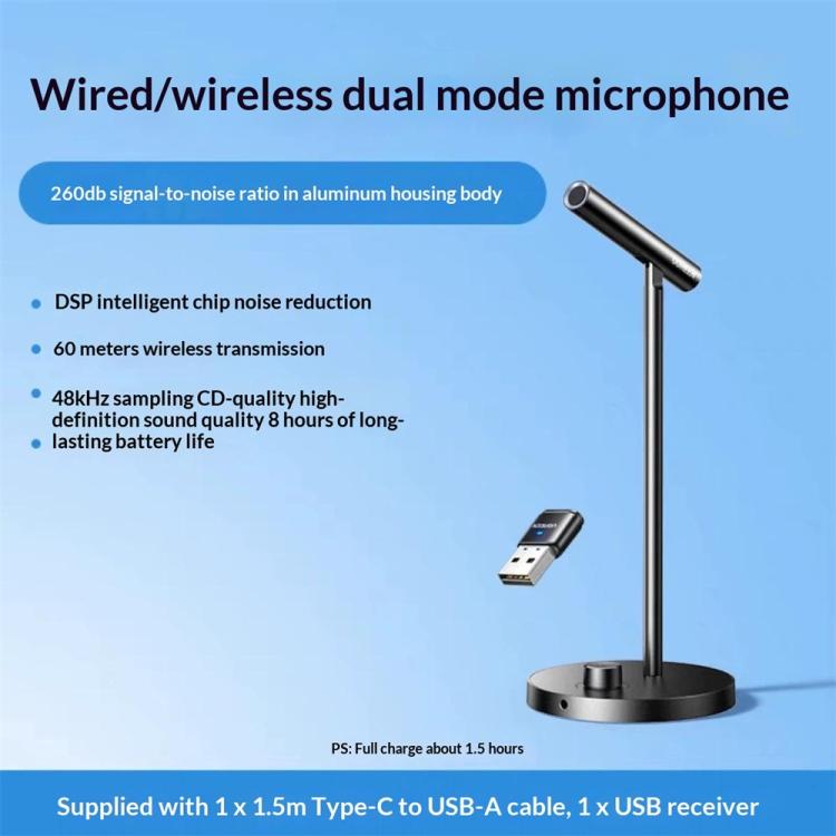 Microfono da tavolo UGREEN CM770-35344 2.4G con DSP