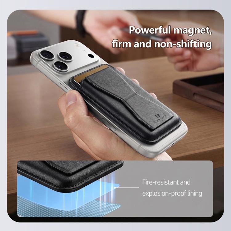 Portafoglio magnetico in pelle LeReach Vaya Series Aero Edition per cellulare e