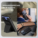 Portafoglio magnetico in pelle LeReach Vaya Series Aero Edition per cellulare e