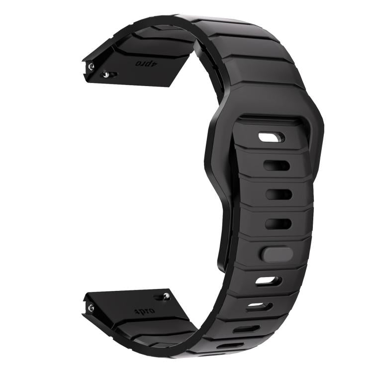 Cinturino per orologio in silicone con fibbia inversa in stile armatura e connettore dedicato., For Huawei Watch 5 46mm, For Huawei Watch 4 Pro