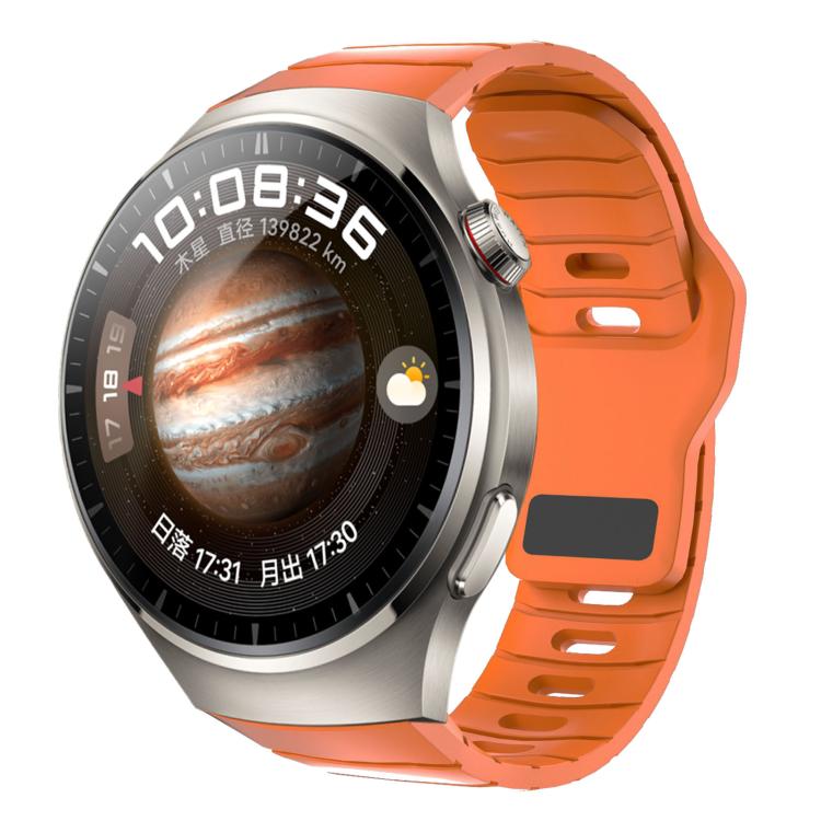Cinturino per orologio in silicone con fibbia inversa in stile armatura e connettore dedicato., For Huawei Watch 5 46mm, For Huawei Watch 4 Pro