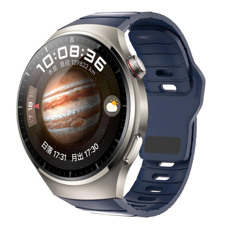 Cinturino per orologio in silicone con fibbia inversa in stile armatura e connettore dedicato., For Huawei Watch 5 46mm, For Huawei Watch 4 Pro