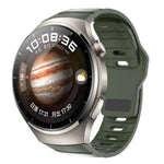 Cinturino per orologio in silicone con fibbia inversa in stile armatura e connettore dedicato., For Huawei Watch 5 46mm, For Huawei Watch 4 Pro