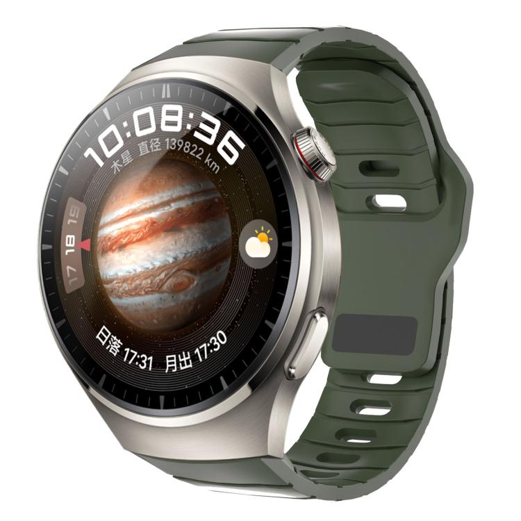 Cinturino per orologio in silicone con fibbia inversa in stile armatura e connettore dedicato., For Huawei Watch 5 46mm, For Huawei Watch 4 Pro
