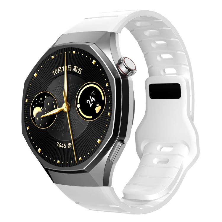 Cinturino per orologio in silicone con fibbia inversa in stile armatura e connettore dedicato., For Huawei Watch GT 6 Pro, For Huawei Watch 5 42mm