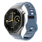 Cinturino per orologio in silicone con fibbia inversa in stile armatura e connettore dedicato., For Huawei Watch GT 6 Pro, For Huawei Watch 5 42mm