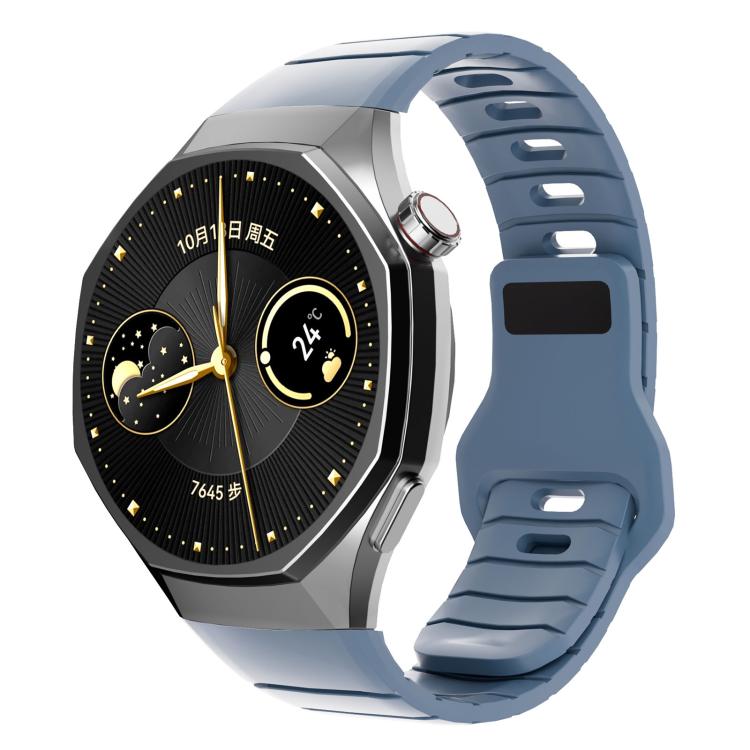 Cinturino per orologio in silicone con fibbia inversa in stile armatura e connettore dedicato., For Huawei Watch GT 6 Pro, For Huawei Watch 5 42mm