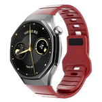 Cinturino per orologio in silicone con fibbia inversa in stile armatura e connettore dedicato., For Huawei Watch GT 6 Pro, For Huawei Watch 5 42mm