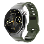 Cinturino per orologio in silicone con fibbia inversa in stile armatura e connettore dedicato., For Huawei Watch GT 6 Pro, For Huawei Watch 5 42mm
