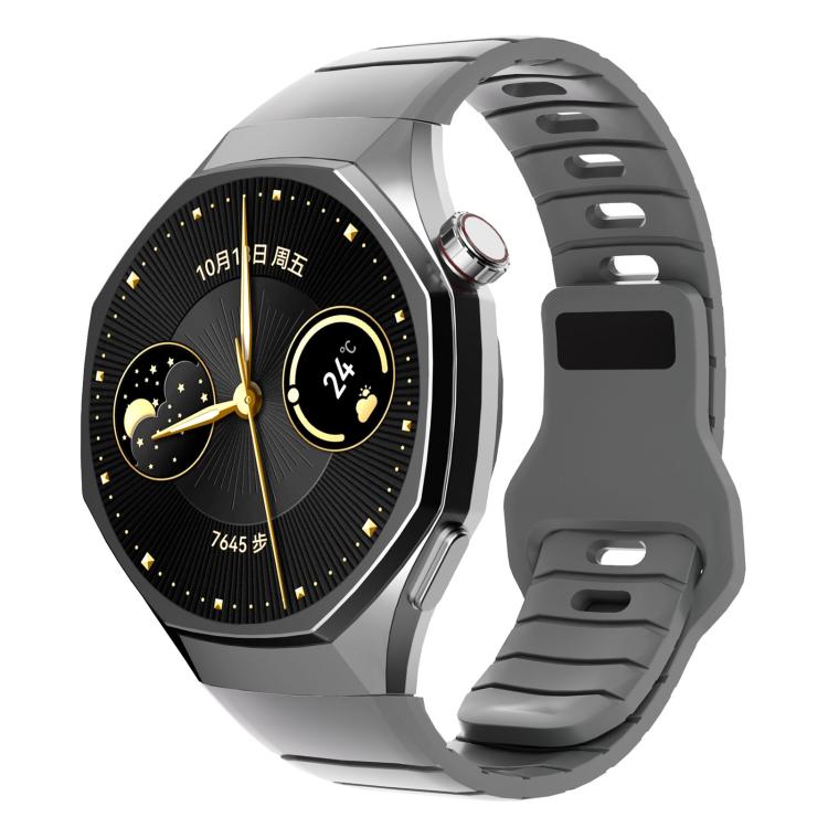 Cinturino per orologio in silicone con fibbia inversa in stile armatura e connettore dedicato., For Huawei Watch GT 6 Pro, For Huawei Watch 5 42mm