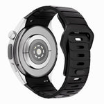 Cinturino per orologio in silicone con fibbia inversa in stile armatura e connettore dedicato., For Huawei Watch 5 46mm, For Huawei Watch 4 Pro