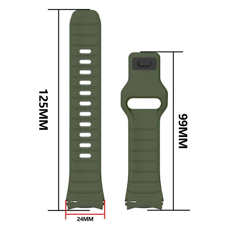 Cinturino per orologio in silicone con fibbia inversa in stile armatura e connettore dedicato., For Huawei Watch 5 46mm, For Huawei Watch 4 Pro