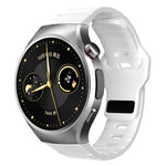 Cinturino per orologio in silicone con fibbia inversa in stile armatura e connettore dedicato., For Huawei Watch 5 46mm, For Huawei Watch 4 Pro