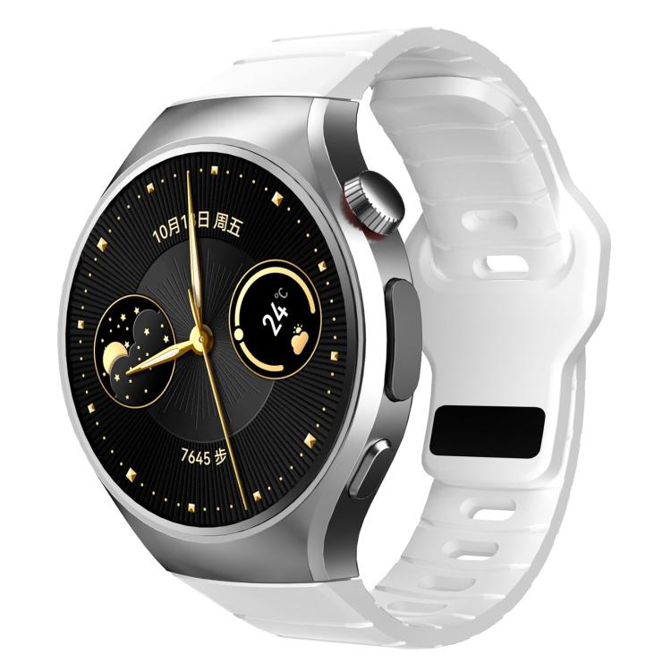 Cinturino per orologio in silicone con fibbia inversa in stile armatura e connettore dedicato., For Huawei Watch 5 46mm, For Huawei Watch 4 Pro