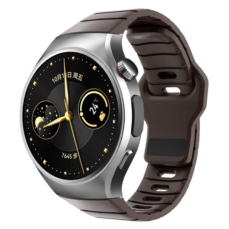 Cinturino per orologio in silicone con fibbia inversa in stile armatura e connettore dedicato., For Huawei Watch 5 46mm, For Huawei Watch 4 Pro