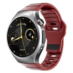 Cinturino per orologio in silicone con fibbia inversa in stile armatura e connettore dedicato., For Huawei Watch 5 46mm, For Huawei Watch 4 Pro