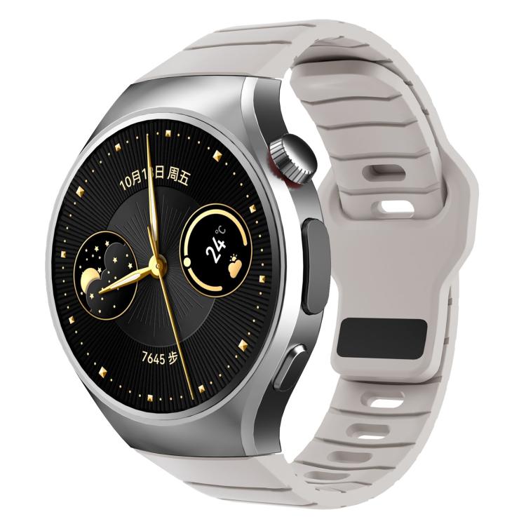 Cinturino per orologio in silicone con fibbia inversa in stile armatura e connettore dedicato., For Huawei Watch 5 46mm, For Huawei Watch 4 Pro