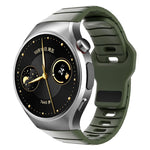 Cinturino per orologio in silicone con fibbia inversa in stile armatura e connettore dedicato., For Huawei Watch 5 46mm, For Huawei Watch 4 Pro