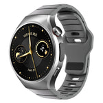 Cinturino per orologio in silicone con fibbia inversa in stile armatura e connettore dedicato., For Huawei Watch 5 46mm, For Huawei Watch 4 Pro