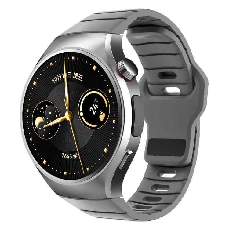 Cinturino per orologio in silicone con fibbia inversa in stile armatura e connettore dedicato., For Huawei Watch 5 46mm, For Huawei Watch 4 Pro
