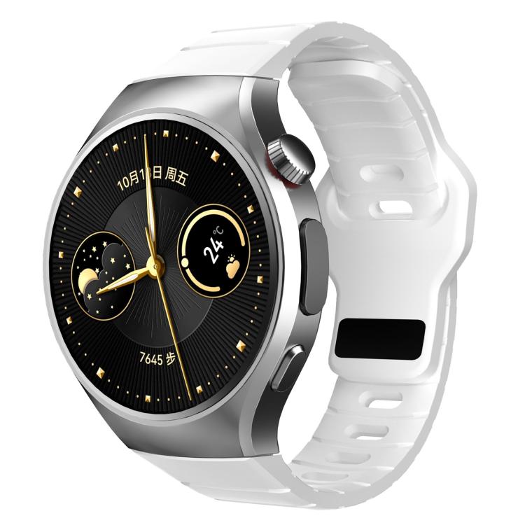 Cinturino per orologio in silicone con fibbia inversa in stile armatura e connettore dedicato., For Huawei Watch GT 6 Pro, For Huawei Watch 5 42mm