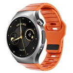 Cinturino per orologio in silicone con fibbia inversa in stile armatura e connettore dedicato., For Huawei Watch GT 6 Pro, For Huawei Watch 5 42mm
