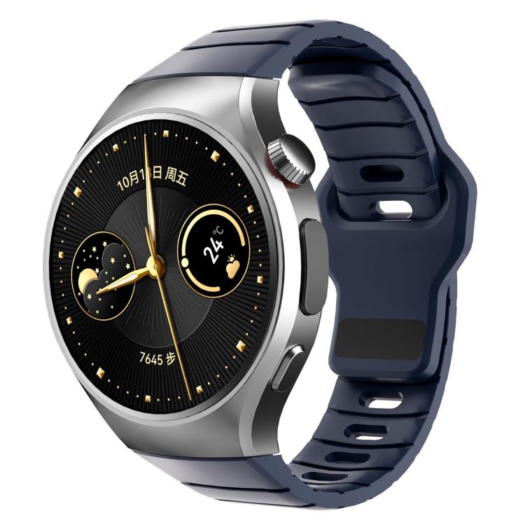 Cinturino per orologio in silicone con fibbia inversa in stile armatura e connettore dedicato., For Huawei Watch GT 6 Pro, For Huawei Watch 5 42mm