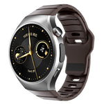 Cinturino per orologio in silicone con fibbia inversa in stile armatura e connettore dedicato., For Huawei Watch GT 6 Pro, For Huawei Watch 5 42mm