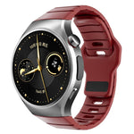 Cinturino per orologio in silicone con fibbia inversa in stile armatura e connettore dedicato., For Huawei Watch GT 6 Pro, For Huawei Watch 5 42mm