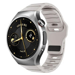 Cinturino per orologio in silicone con fibbia inversa in stile armatura e connettore dedicato., For Huawei Watch GT 6 Pro, For Huawei Watch 5 42mm