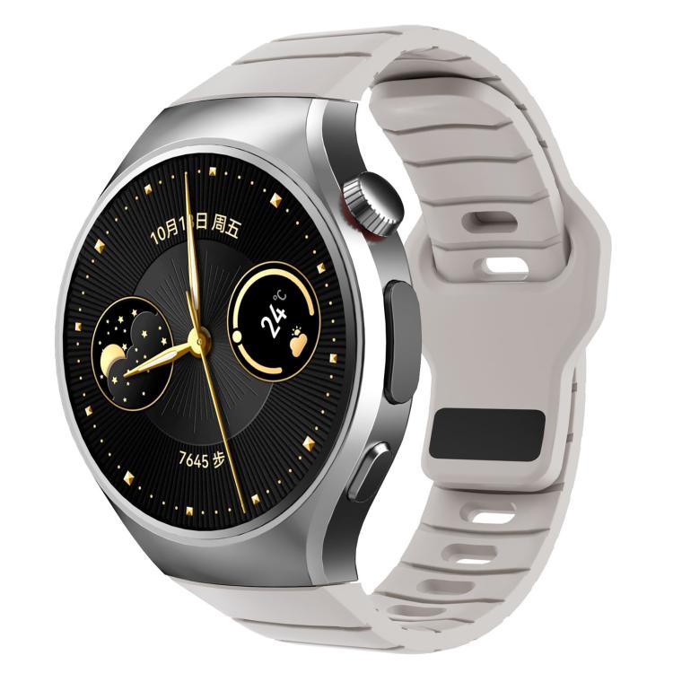 Cinturino per orologio in silicone con fibbia inversa in stile armatura e connettore dedicato., For Huawei Watch GT 6 Pro, For Huawei Watch 5 42mm