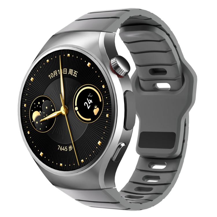 Cinturino per orologio in silicone con fibbia inversa in stile armatura e connettore dedicato., For Huawei Watch GT 6 Pro, For Huawei Watch 5 42mm