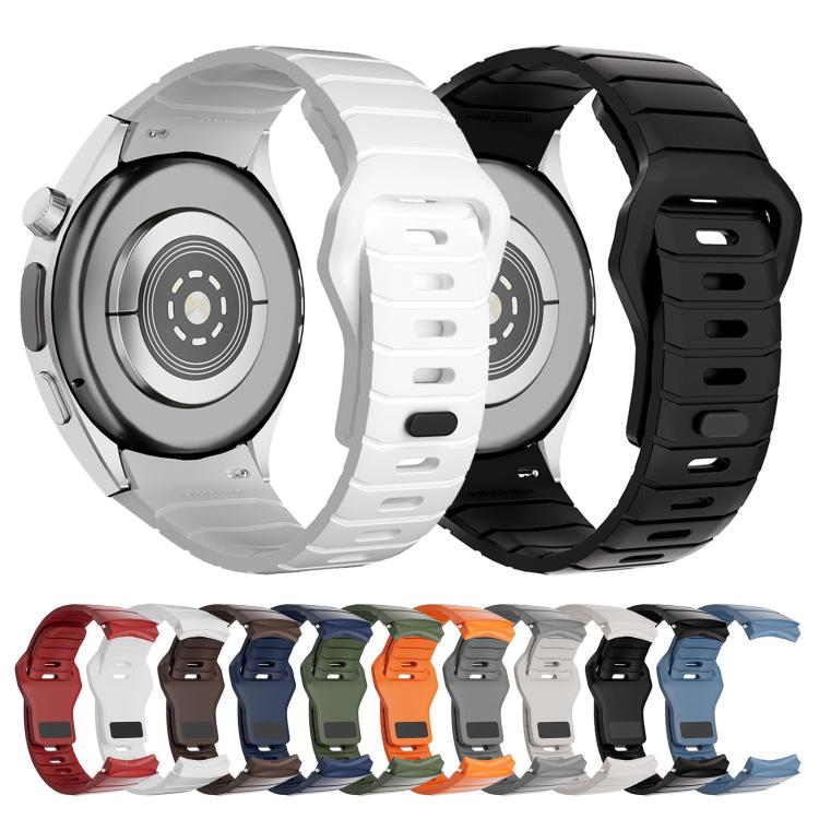 Cinturino per orologio in silicone con fibbia inversa in stile armatura e connettore dedicato., For Huawei Watch GT 6 Pro, For Huawei Watch 5 42mm