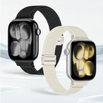 Cinturino per orologio sottile in nylon elastico con fibbia magnetica., For Apple Watch 49mm / 46mm / 45mm / 44mm