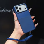 Custodia per telefono in TPU con texture a pois imitazione e cinturino., For iPhone 17 Pro Max, For iPhone 17 Pro, For iPhone 17, For iPhone Air