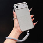 Custodia per telefono in TPU con texture a pois imitazione e cinturino., For iPhone 17 Pro Max, For iPhone 17 Pro, For iPhone 17, For iPhone Air