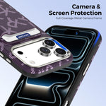 MOCOME - Portafoglio con texture in tessuto aramidico e custodia magnetica per telefono, For iPhone 17 Pro Max