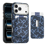 MOCOME - Portafoglio con texture in tessuto aramidico e custodia magnetica per telefono, For iPhone 17 Pro Max