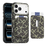 MOCOME - Portafoglio con texture in tessuto aramidico e custodia magnetica per telefono, For iPhone 17 Pro Max