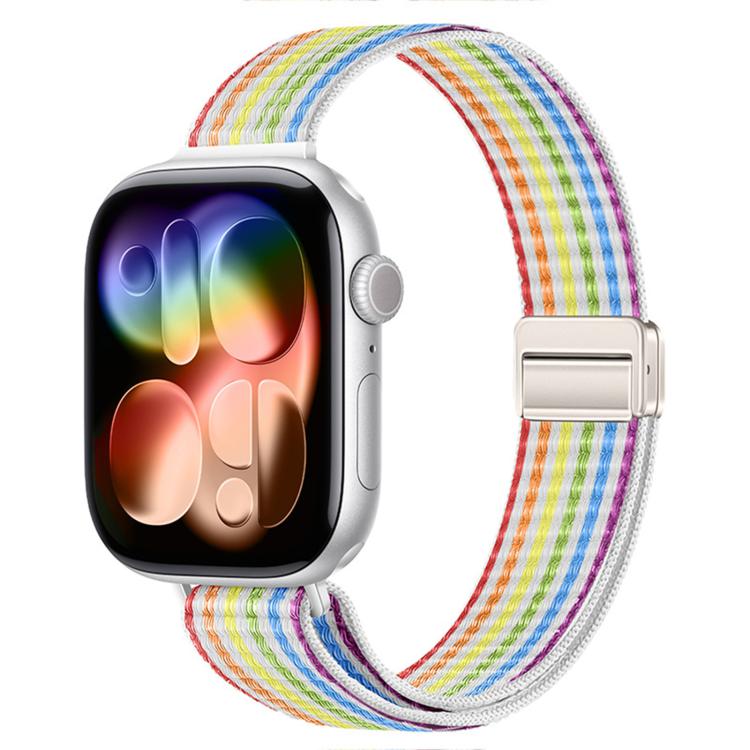 Cinturino nylon sottile con doppia chiusura magnetica per Apple W