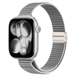 Cinturino nylon sottile con doppia chiusura magnetica per Apple W