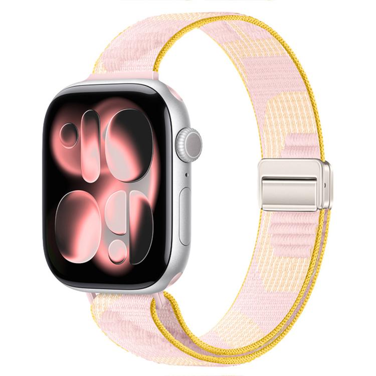 Cinturino nylon sottile con doppia chiusura magnetica per Apple W