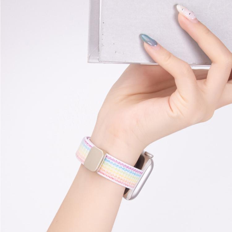 Cinturino nylon sottile con doppia chiusura magnetica per Apple W