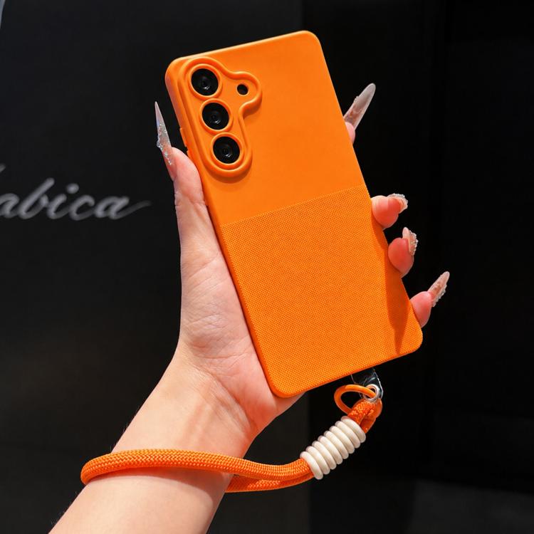 Custodia per telefono in TPU con texture a pois imitazione e cinturino., For Galaxy S24 FE 5G, For Galaxy S24 Ultra 5G, For Galaxy S24+ 5G, For Galaxy S24 5G